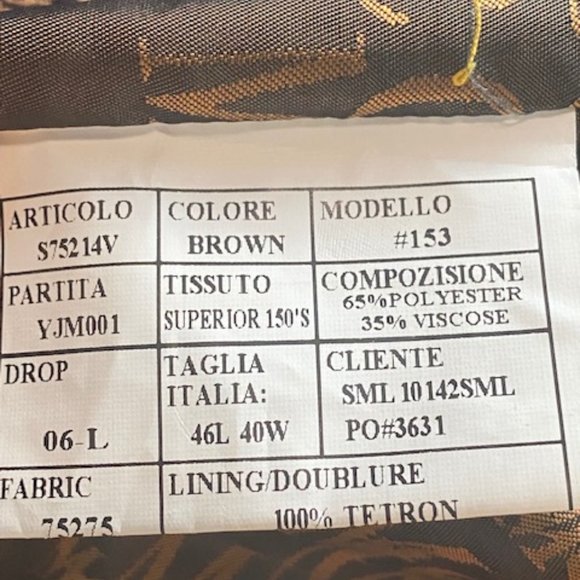 Men's Brown 3 pc Suit - Picture 3 of 3